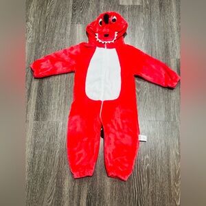 Red Dinosaur Hooded Costume